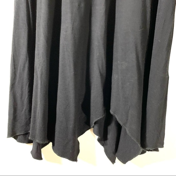 2/$35 Chicos Black Knit Handkerchief Hem Dress - Picture 3 of 9